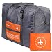Foldable Travel Bag Luggage for Sports Gym Water Resistant Nylon Duffle Bag for Men, Women 32 Liter (Orange)