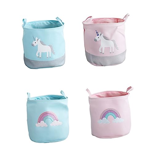 Cesta de Lavado Multifuncional Bolsa de Lavandería Estampada Tejido de Lino Almacenamiento