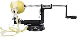 Precision Kitchenware - Stainless Steel Apple Peeler Corer and Slicer - Luxury Black Edition
