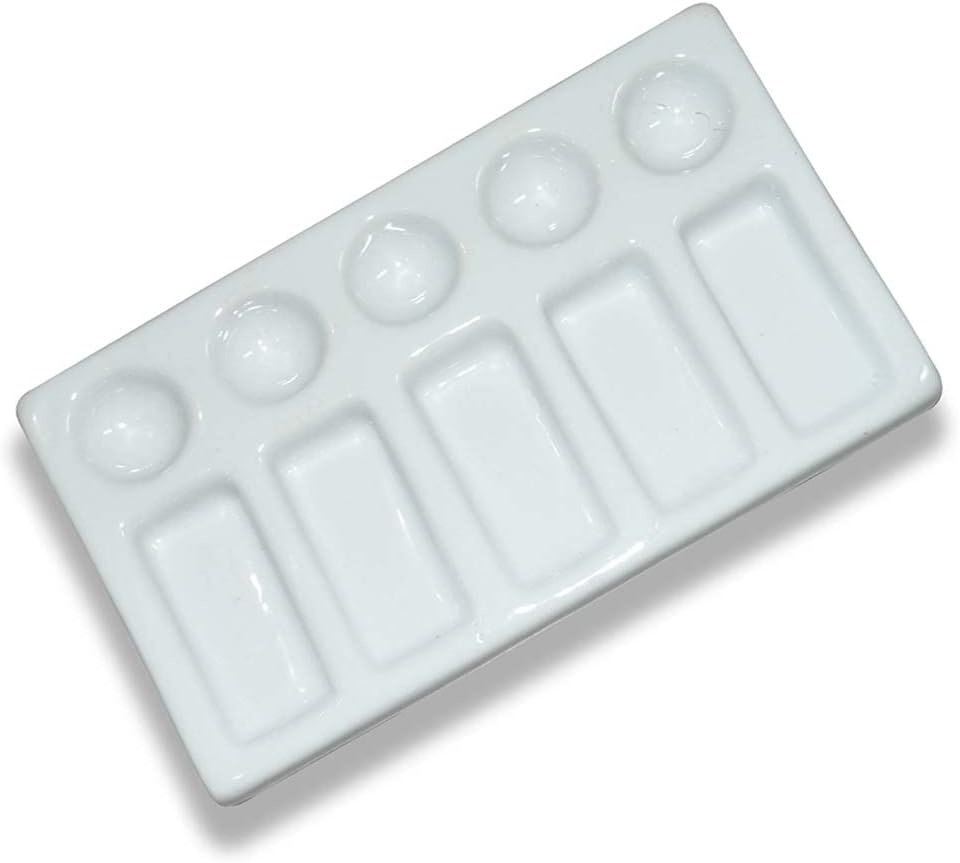 Artmate Ceramic Palette, 18.4 cm x 10.8 1.8 Size