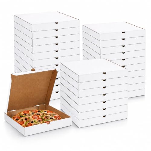 ZENFUN white 10-inch corrugated pizza boxes