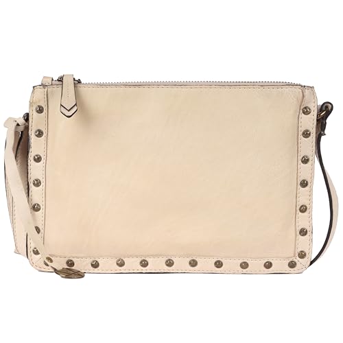 Image of Genuine Italian Leather Boho Studded Crossbody Shoulder Bag - Stylish, Durable, & Perfect for Everyday Use for women