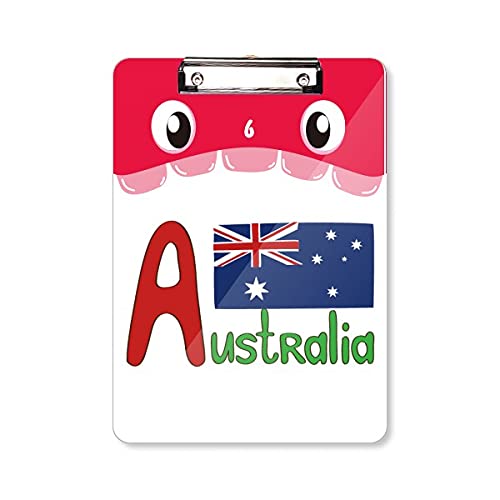 Drapeau australien conférencier A4 bleu et rouge pour prendre des notes en amphi ou au bureau