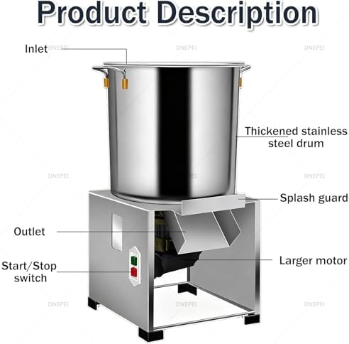800W Electric Vegetable Chopper - 3500 RPM Stainless Steel Food Processor for Efficient Chopping of Vegetables, Grains, Nuts, Garlic & Animal Feed, 110V