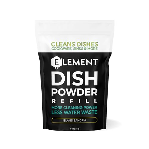 10 Best Plastic-Free Dish Soaps for Eco-Friendly Cleaning 5 ELEMENT Grease-Fighting Dish Powder Refill Pouch (16 OZ)