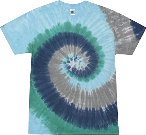 T-shirt tie dye terre Colortone L pour un style urbain decontracte