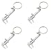 HomeSoGood 4pcs Mini Key Chain Tool Vernier Caliper Key Chain Portable Ruler Model Mini Key Pendant creative Vernier Caliper