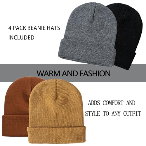 Image of ZOORON Beanie for Men Women Slouchy Winter Beanie Hats Cuffed Skull Caps