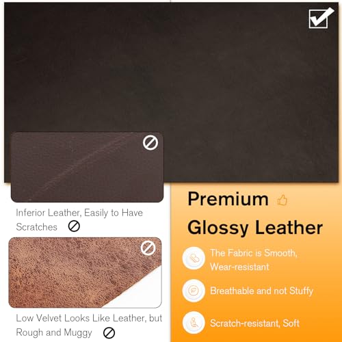 Image of 67 inch Premium Faux Leather 2-Seater Sofa with 2 Bolster Pillows and Tufted Backrest, Mid-Century Modern Loveseat Sofa, Luxury Couch for Living Room, Bedroom, Office, Dark Brown
