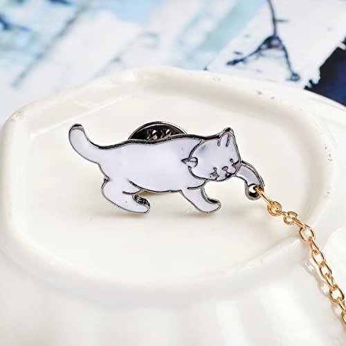 Image of Cute Pins Backpack Pins Alloy Enamel Brooch Cat Funny Cat Brooch Cowboy Badge Pin for Bookbags Clothes /Jackets & Hat Decoration