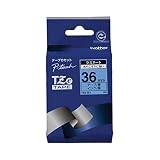 ブラザー ピータッチ TZeテープ ラミネートテープ 36mm 青/黒文字 TZE-561 1個 ×4セット