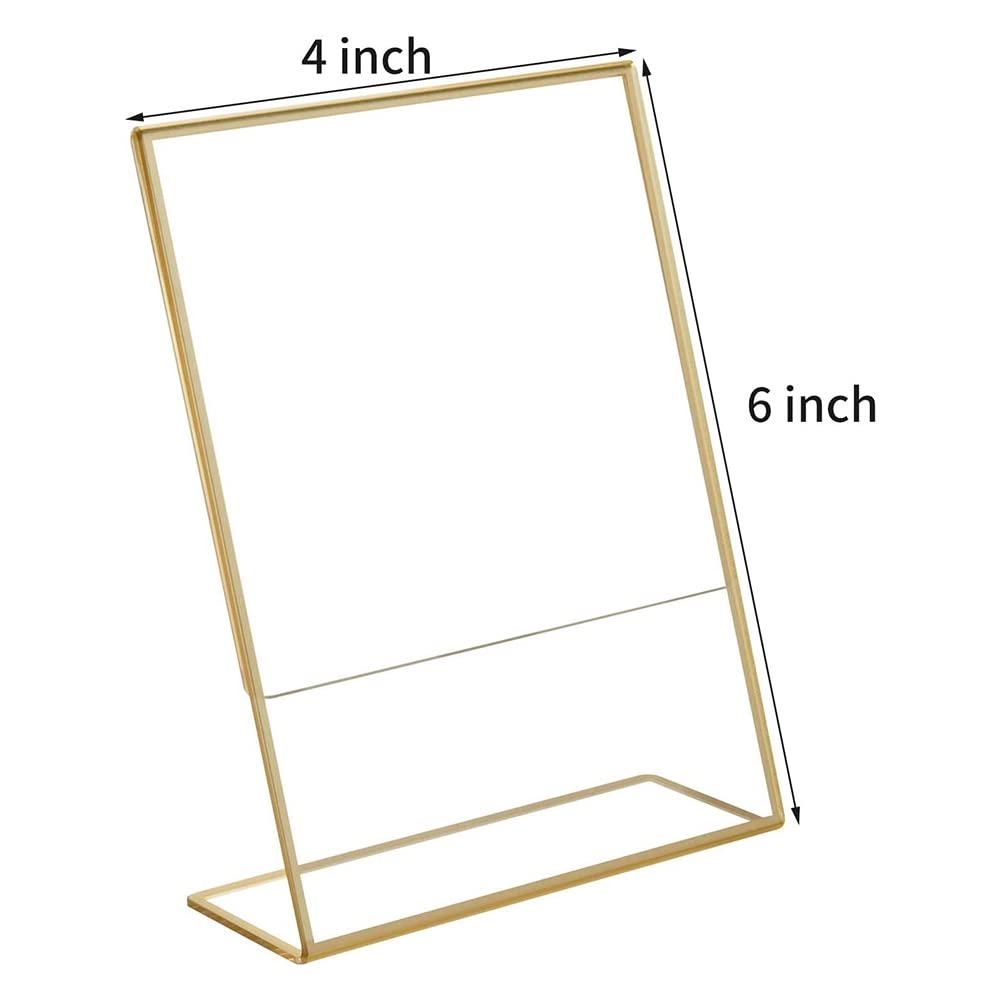 40 Piezas de Dorado AcríLico, Soporte de Cartel de Mesa con Parte Trasera Inclinada para Tarjetas de Mesa de Boda, Carteles de Restaurante, Fotos