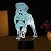 Produktbild Nachtlicht 3D Vision Rottweiler Tischlampe Niedliche Tier Illusion Led Nachtlicht 7 Farbvariation Schlafzimmer Baby Schlaf Beleuchtung Dekoration Geschenk