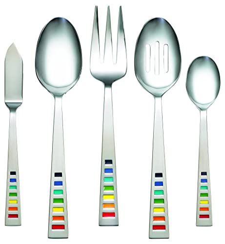 Artist Unknown 5 Piece, Stainless Steel Fiesta Celebration Hostess Set