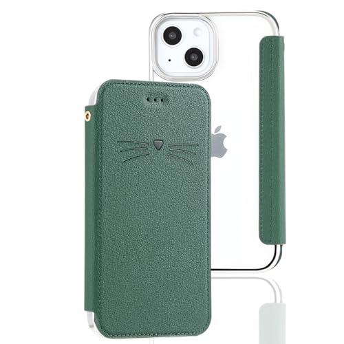 Amazon.co.jp: iPhone 14 スマホケース 手帳型 背面クリア 透明 薄型