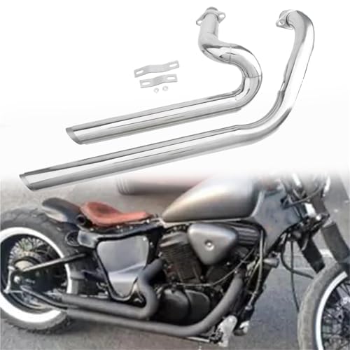 Tuyaux d'échappement pour Honda Shadow VLX 400 réparation fuite gaz moto silver