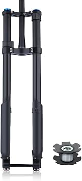 26/27.5/29inch Mountain Bike Inverted Suspension Fork Tapered/Straight Double Crown Shock Absorber Fork Thru Axle 15 * 110mm 160mm Travel Bicycle Front Forks for XC AM MTB