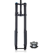 26/27.5/29inch Mountain Bike Inverted Suspension Fork Tapered/Straight Double Crown Shock Absorber Fork Thru Axle 15 * 110mm 160mm Travel Bicycle Front Forks for XC AM MTB