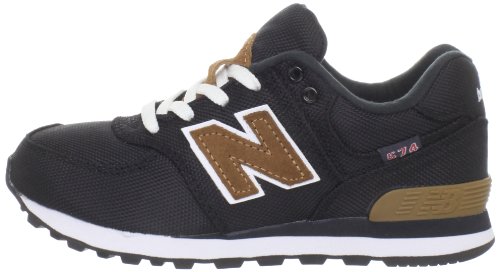 Image of New Balance Kid's 574 V1 Lace-Up Sneaker, Black /Brown, 11.5 M US Little Kid (4-8 Years)