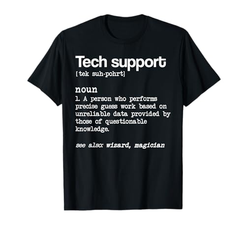 Tech Support Funny Definition Noun Cadeau Supporter Technique T-Shirt