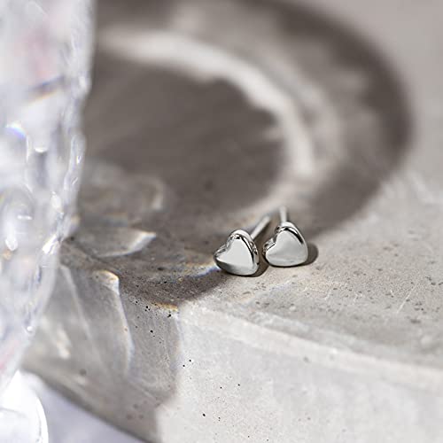 Image of PAVOI 14K Gold Plated 925 Sterling Silver Bar, Dot, Heart, Triangle, Star, Cat | Dainty Earrings for Women - Valentines Day Trendy Jewelry