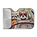 Begarm Three Funny Raccoons Animals Windshield Sun Shade for Car SUV Truck(51