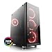 Produktbild Gaming PC-Gehäuse Argo - Midi-Tower, RGB Beleuchtung (inkl. Steuerung), Glas-Seitenteil, Glas-Front, vormontierte Lüfter, E-ATX, ATX, Micro-ATX, Mini-ITX, schwarz