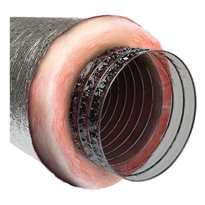 mea air duct, polyester core, metalized outer jacket, 8-in. x 25-ft.