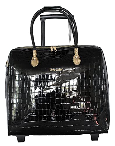 Bowatex Leichte Damen Aktentasche Laptoptrolley im Design Schwarz