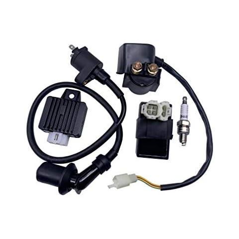 Hity Motor AC CDI Ignition Coil Spark plug Relay Voltage Regulator for Tomberlin Crossfire 150R Spiderbox 150cc Go karts Parts GY6 150cc Engine Scooter Moped Hammerhead GTS American Sportworks 150 Cover