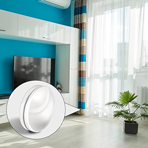 Magnetic Curtain Weights, Plastic Covered Heavy Duty No Sew Shower Curtain Magnets, Avoid Blowing Around, Work For Drapery, Tablecloth, Flag, Outdoor Curtain Liner (White, 6 Sets) #TOP3