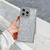 PPFVVTV Funda de Lujo con Lentejuelas Brillantes para iPhone 16 Pro MAX 15 14 13, Silicona Suave galvanizada, a Prueba de Golpes (para iPhone 15 Pro/F Lentejuela 01)