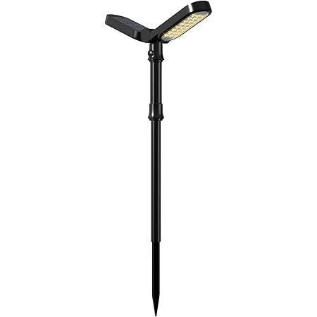 Lafhome Solar Lights Outdoor Garden, 1-Pack Upgraded 48 LED Solar Powered Lights Garden Lights Solar Wall Lantern Solar Pathway Lights, IP65 Waterproof Landscape Lighting for Garden Yard Warm White