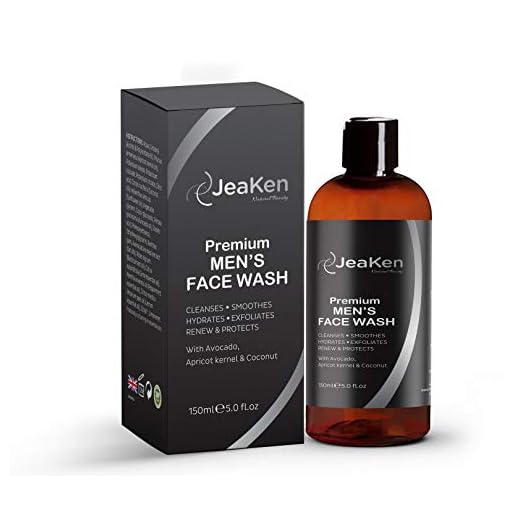 GEL LIMPIADOR FACIAL PARA HOMBRES - Gel Exfoliante Facial Suaviza, Hidrata y Exfolia la Piel y Limpiador de Poros-Infundido Con Aceites Esenciales, Ingredientes Anti Arrugas Ricos En Nutrientes-150ml