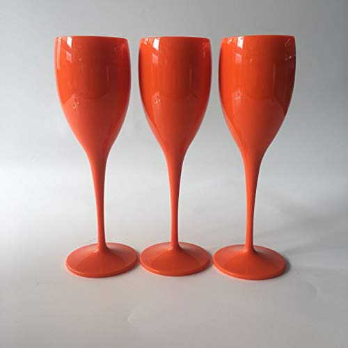 ZHEBEI Rode wijn hoge champagne glazen beker acryl glas Oranje