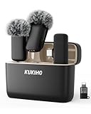 【Longue autonomie & recharge votre smartphone】Chaque microphone sans fil dure 4,5 heures (60 mAh). Le boîtier de 300 mAh offre 2 recharges complètes – total ~13,5 heures. Le récepteur peut recharger votre smartphone pendant l'enregistrement (via adaptateur Lightning) – idéal pour les longs directs. Boîtier entièrement rechargé en ~1 heure (5V/1A).