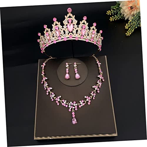 SOIMISS 5 Conjuntos De Colar De Coroa Brincos Brincos De Noiva De Casamento Acessórios De Strass Par