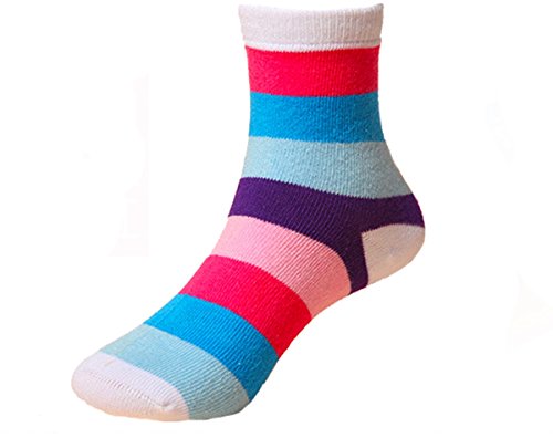 Little Kids Boys Girls Rainbow Multi-colors Crew Socks4