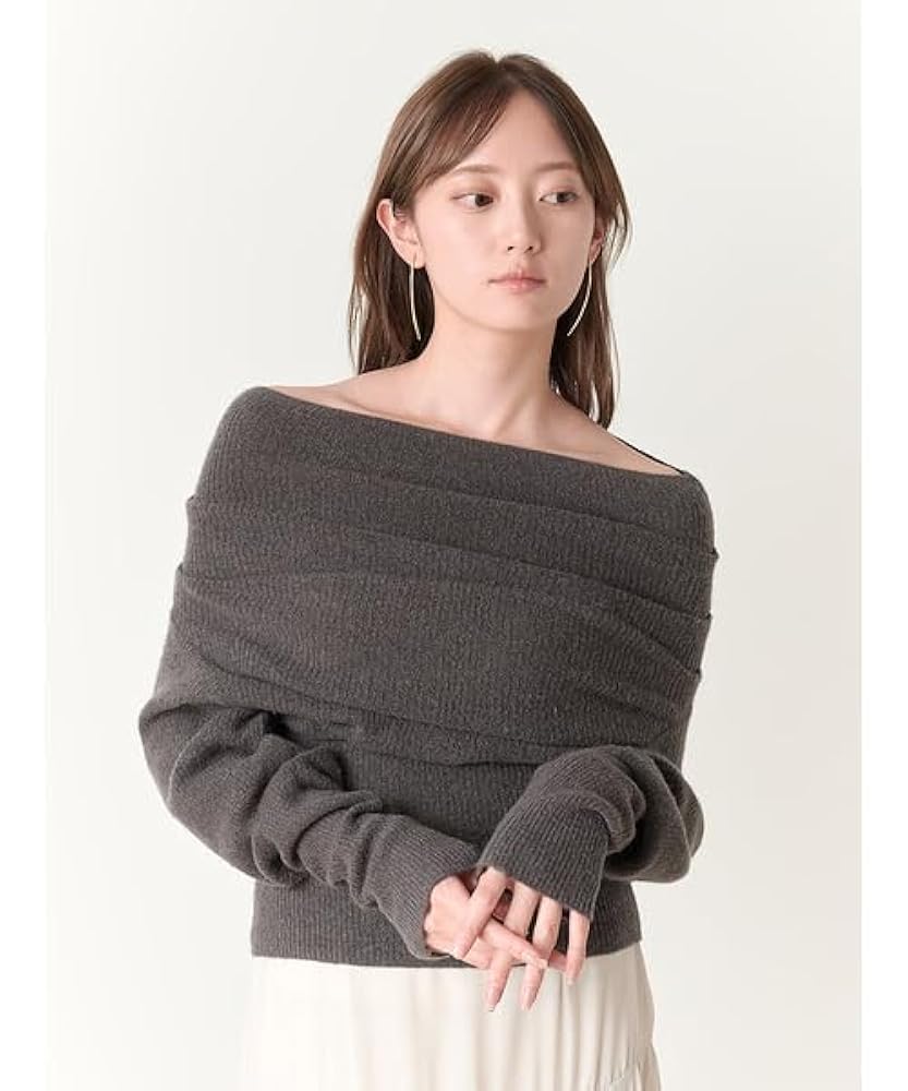Amazon | [スナイデル] ルーズオフショルニットプルオーバー