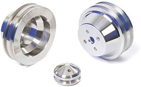 Pulley Kit Compatible with Small Block Chrysler 318 340 360 Engines; V-Belt 2 Groove