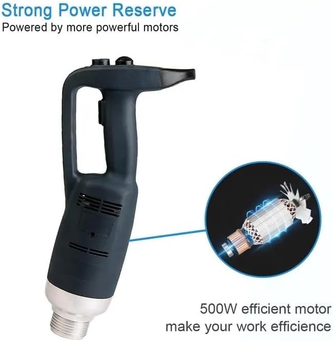 500W Commercial Electric Handheld Blender - Variable Speed Immersion Mixer with Detachable Shaft, Professional Emulsifier for Restaurant Kitchen (30cm/11.8in)