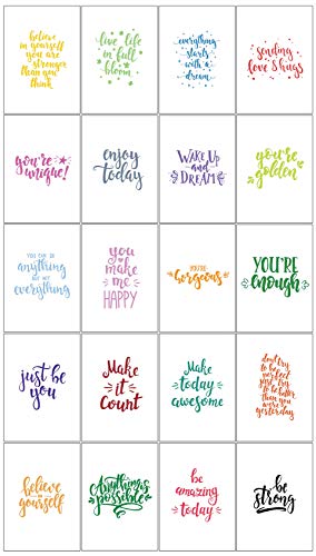 20 Eco-Friendly Blank Motivational Affirmation Greeting Card