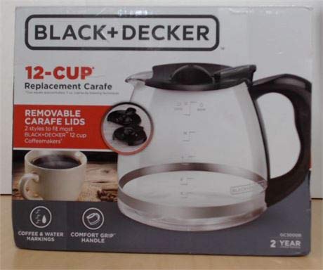 Black & Decker GC3000B 12-Cup Replacement Carafe, Black