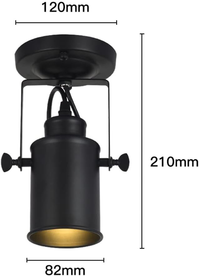 Ceiling Spotlight LED Black Modern Industrial Ceiling Light/Wall Lamp Adjustable Angle Indoor Decor Chandelier for Living Room Bedroom Shop Illumination COB Bulb 5W Warm Light