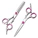 Produktbild TToplife Haarschere Set, 2 Extra Scharfe Haarschneideschere japanischem Edelstahl, Licht Friseurscheren mit Einseitiger Mikroverzahnung, Perfekter Profi Effilierschere für Damen, Herren und Kinder
