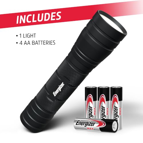 Image of Energizer High Lumen Metal Light, 1,000 Lumen, IPX4 Water Resistant, Aircraft-Grade Metal Flashlight, Bright Emergency Flashlight, Batteries Included
