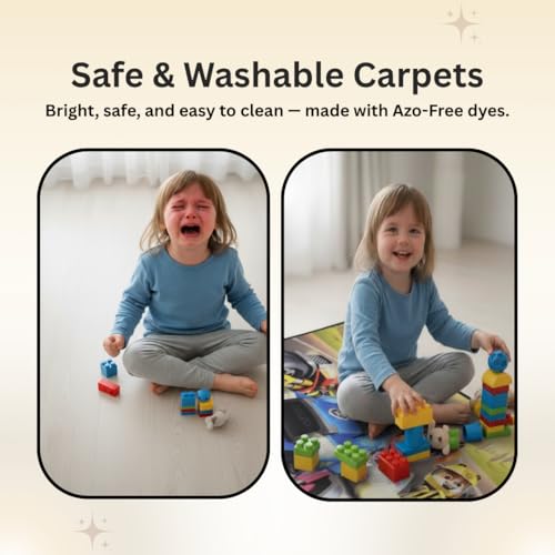 Image of Athom Living Paw Patrol (Yellow) Runner Carpet 2x4.5 Ft, Soft Printed Mat with Anti-Skid Backing, Durable Washable Runner for Kids Bedroom, Play Area & Playroom Decor