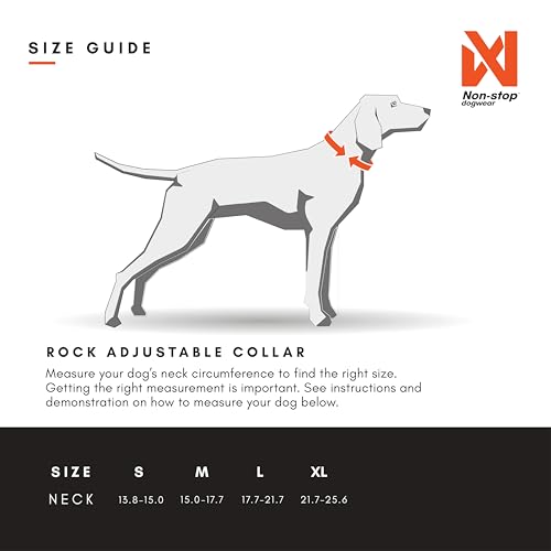 Non-stop dogwear Rock Collar Adjustable |3446| Verstellbares Funktionshalsband, Größe:M