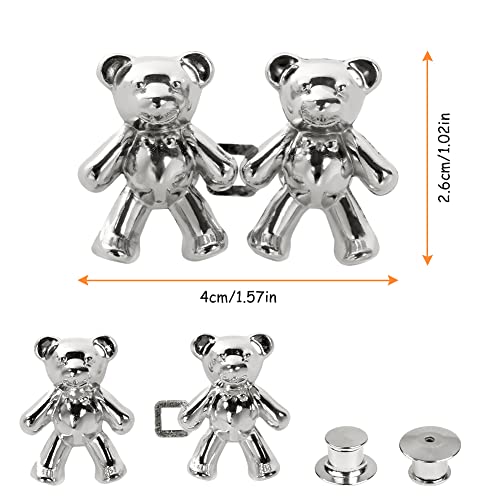 Boutons pour jeans amovibles et réutilisables boucle de taille ours mignon