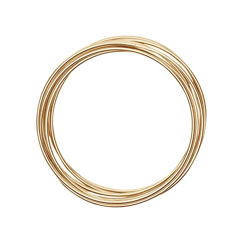Vaessen Creative Filo di Ferro Modellabile da 3 m x 3 mm Light Gold – Filo Flessibile per Creazioni Floreali, Realizzazione di Gioielli e Modellismo